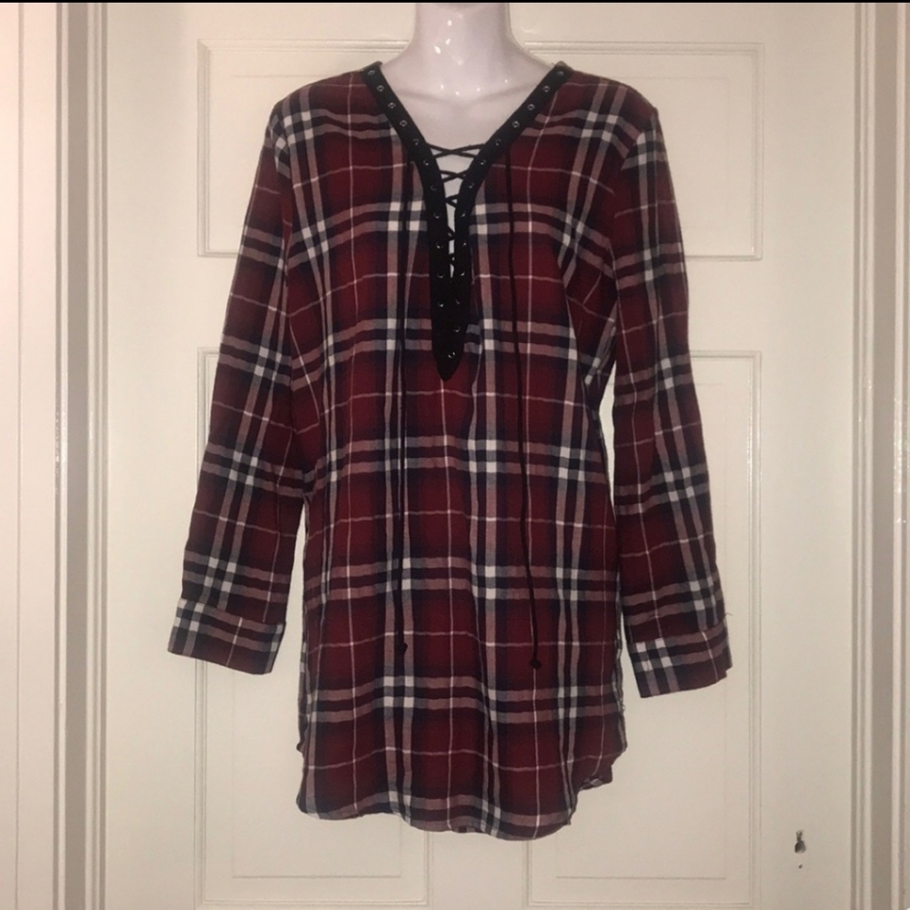 Flannel Shift Dress